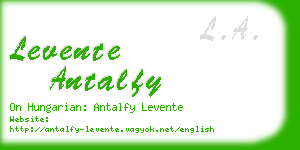 levente antalfy business card